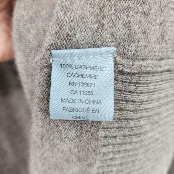 360 Sweater 100% Cashmere Color Block Pockets Long Sweater Duster Size Small - Picture 3 of 4